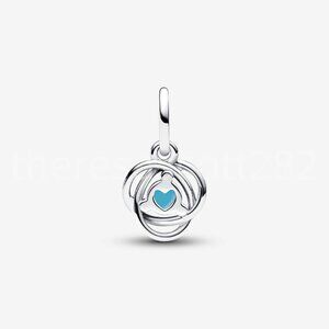 Pandora Turquoise Blue Eternity Circle Dangle Charm